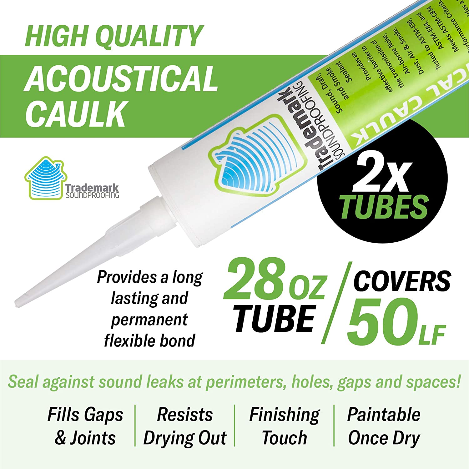 Green Glue Damping Bucket 2 Tubes Acoustic Caulk
